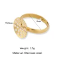 Edelstahl vergoldeter verstellbarer Ringrohling DIY flache Schale Schmuckzubehör Basis - 16mm / Gold