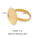 Edelstahl vergoldeter DIY Ringrohling mit flacher perforierter Platte, verstellbare Größe. - 18mm / Gold
