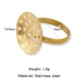 Edelstahl Vergoldete DIY Ringrohling Flache Netzschale Verstellbare Schmuckzubehoer - 20mm / Gold