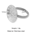 Edelstahl flache Netzpad DIY verstellbare Ringrohling Schmuck Zubehör Komponente - 20mm / Silber