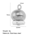 Ciondolo a campana in acciaio inossidabile con cristalli, dimensione 16mm accessorio. - Stile Campana Strass Inferiore (HP0275S04)