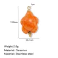 Keramik Fisch Anhänger Perle DIY handgemachte Halskette Armband Schmuck Zubehör Material - Schildkrötenform (HP0257G12)