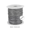 Chaine en acier inoxydable pour fabrication de bijoux DIY, collier bracelet en metal. - Pack 0.9mm / Argent