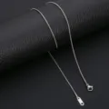 Minimalist 1mm silver color snake bone chain necklace, elegant and stylish daily jewelry piece. - 0.9mm*45cm / Steel