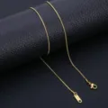 Daily mini thin round snake bone chain 1mm choker European minimalist fashion jewelry necklace - 0.9mm*45cm / Gold