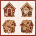 DIY Christmas Pearl Art House Craft Kit Decorative Tabletop Ornament Festive Variant - Santa Claus Style