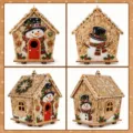 DIY Christmas Wooden Birdhouse Diamond Art Kit Holiday Snowman Decor Gift Sets New - Snowman Head