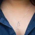 Elegant silver geometric golden ratio spiral pendant necklace minimalist fashion clavicle chain - Golden Ratio Geometric Style (2026-07-N-6393) / Steel