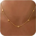 Collier ras de cou dore avec plusieurs petits cœurs pendentif mode minimaliste bijoux pour tous - Style Multi-Cœurs (2026-05-N-5973-2) / Or