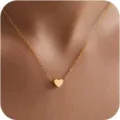Minimalist gold heart pendant necklace for women elegant chic clavicle chain jewelry - Solid Heart Pendant Style (2026-03-N-5532) / Gold