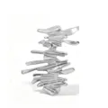 Lega di zinco spilla con linee astratte ciondolo gioielli di modo minimalisti moderni per donne - Spilla Decostruttiva Multistrato / Stile 2 Argento (Spilla)