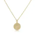 Minimalist gold geometric pendant necklace elegant clavicle chain for women fashion charm - Geometric Round Disc Style (2026-03-N-5425) / Gold