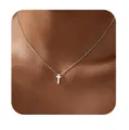 Silver cross pendant necklace dainty clavicle chain minimalist everyday jewelry fashion - Steel Style 4 (2026-01-N-5266) / Steel