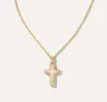 Gold Cross Pendant Necklace Minimalist Fashion Jewelry Variant Elegant Style new - Cross Mother-of-Pearl Pendant Style (2026-03-N-5560) / Gold