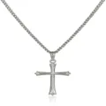 Silver Gothic cross pendant necklace for women fashion stylish chain jewelry accessories. - Retro Gothic Cross Style (2026-01-N-5190) / Steel