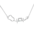 Silver stethoscope heartbeat necklace, minimalist clavicle chain, ideal nurse gift for daily wear. - Stethoscope Heart Style (2026-03-N-5466) / Steel