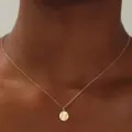Dainty gold chain necklace with a cute round baseball pendant, perfect sports style jewelry. - Baseball Pendant Style (2026-01-N-5216 Style 4) / Gold