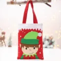 Kerst vilt tas rood vakantie cadeau zakje schattig elf snoepje appel verpakking - Rode Sticker Elf