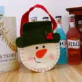 Kerst sneeuwpop vilt cadeau tas schattige feestelijke snoep zak rood groen feest decor - Q-editie Sneeuwpop