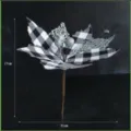 Weihnachts karo künstliche Blume Dekoration DIY Handwerk Ornament mit Glitzer Blättern. - Schwarz-Weiß Kariert