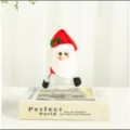 Christmas Santa plush doll transparent candy jar, festive holiday gift container and table decoration. - Santa Claus