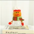 Tarro de caramelos transparente decorativo navideño con lindo diseño de peluche de jengibre. - Hombre de jengibre
