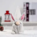 Easter Bunny Gnome Plush Toy Grey White Faceless Doll Fabric Holiday Home Table Decor - White Rabbit Style (D1-8) / White