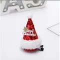 Red sequin mini Christmas hat hair clip, cute holiday duckbill hair accessory for kids. - Glitter Letters