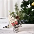 Mini Christmas tree desktop decoration, cute tabletop Xmas tree ornament for holiday display. - Blueberry Style