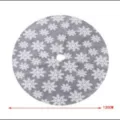 Grijs fluwelen kerstboomrok met witte sneeuwvlokken, 120 cm diameter feestelijke decoratie item. - 120 cm Grijs
