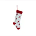 Natale calza lavorata a maglia rosso bianco motivo gnomo sacchetto regalo albero - Stile Gnomo di Natale (M1-36) / Bianco