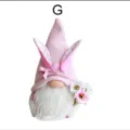 Ostereier Zwerg Plueschpuppe in rosa Variante, niedliches Festtags Deko Geschenk. - Stil G