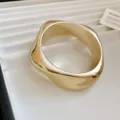 Goldene unregelmäßige geometrische Harzarmband, Vintage Mode klobige Armreif Schmuck - Unregelmäßiger Spiral-Geometrischer Stil (12#)