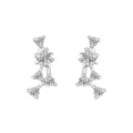 Zilveren sterrenbeeld kristal oorbellen elegante fonkelende zirkoon geometrische sieraden - Maagd (E5942) / Wit