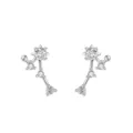 S925 Zilveren Constellatie Zirkoon Oorknopjes Ster Asymmetrisch Model Variant Zilver - Tweelingen (E5942) / Wit