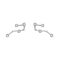 Zilveren sterrenbeeld oorknopjes 925 sterling zilver minimalistische oormanchet dames - Waterman (E5984) / 925 zilver / Geplatineerd