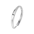 S925 Zilveren Initiaal Letter J Ring Minimalistisch Open Verstelbare Dames Sieraden - Letter J (K2422) / HK Maat 13