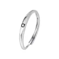 S925 sterling zilveren initiaal letter Q open ring, minimalistische verstelbare ring. - Letter Q (K2422) / HK Maat 13