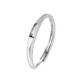 S925 Sterling Zilveren Letter Ring Minimalistisch Open Verstelbare Vinger Sieraden - Letter F (K2422) / HK Maat 13