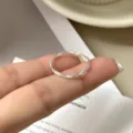 S925 sterling zilver minimalistische gedraaide open ring voor dames, trendy handjuweel. - Verstelbaar Open / Gedraaid Touw Open Stijl (K1606)