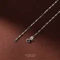 Collier Chaine maille etincelante en argent sterling 999 pour femme bijou elegance - Chaîne Cœur Flèche Or Blanc