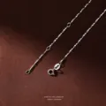 Collier en argent sterling S999 chaîne brillante bijoux fins accessoire minimaliste - Or Blanc Scintillant