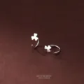 S999 zilver minimalisten klaver oorhaken veelzijdige elegante oorbellen sieraden - 990 zilver / Klaver