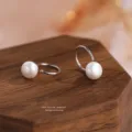 S999 zilveren parel oorhaken minimalistische mode oorsteker elegante sieraden voor dames - 990 zilver / 7mm Parel