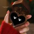 S999 Zilveren Eland Gewei Hart Oorstekers Vrouwen Mode Sieraden Cadeau Doos Luxe - D Stijl Platina Kleur (999 Fijn Zilver)