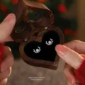 S999 Zilveren Zirkoon Gewei Oorknopjes voor Dames Elegante Kerstcadeau Sieraden! - G Stijl Platina Witte Zirconia (999 Fijn Zilver)