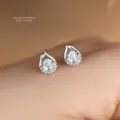 S999 Sterling Silber Schlangen Zirkon Ohrringe Minimalistischer Eleganter Schmuck - 990 Silber / Weißgold