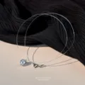 Transparente Angelsehne Zirkon Anhänger Halskette S925 Silber Elegantes Minimalistisches - Zirkon 8mm/Verlängerungskette