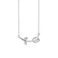 S925 sterling zilveren opaal bloem ketting voor vrouwen delicate tulp sleutelbeen ketting - Tulp Stijl (A2246) / Witgoud