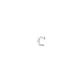 Zilveren letter C oorstekker, prachtig minimalistisch sterling zilveren alfabet sieraad. - Letter C (Enkel) / 990 zilver / Zilver